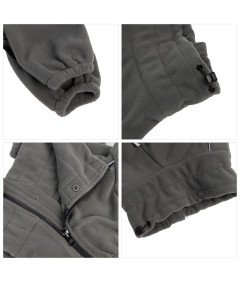 Kurtka Ubranko dla Psa Kamizelka Polarowa Ciepła na Zimę Szara 3XL