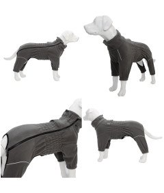 Kurtka Ubranko dla Psa Kamizelka Polarowa Ciepła na Zimę Szara 3XL