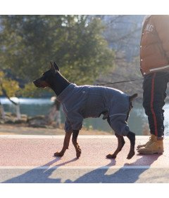 Kurtka Ubranko dla Psa Kamizelka Polarowa Ciepła na Zimę Szara 3XL