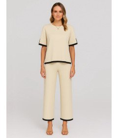 Zestaw Damski Kombinezon Dwuczęściowy Wygodny Komplet Jeden Rozmiar Beżowy