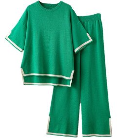 Zestaw Damski Kombinezon Dwuczęściowy Wygodny Komplet Jeden Rozmiar Zielony