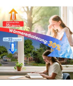 Folia Okienna Lustrzana UV 75x300 cm Termiczna Samoprzylepna Jednostronna