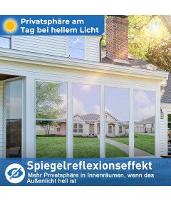 Folia Okienna Lustrzana UV 75x300 cm Termiczna Samoprzylepna Jednostronna