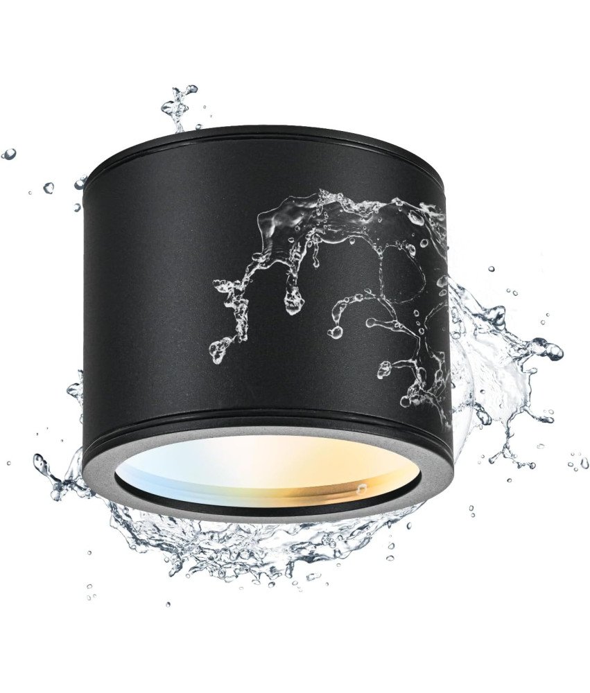 Glenlux Reflektor Sufitowy Lampa LED GX53 9W IP44 3 Barwy Światła Czarny