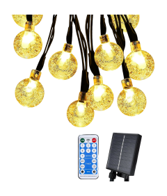 Lampki Solarne Girlanda 10m 65 Diod Kule LED 8 Trybów Wodoodporne IP65