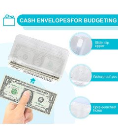 Segregator Budżetowy A6 Binder Pierścieniowy ze Skóry PU 12 Stron Różowy