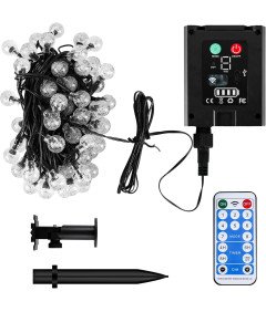 Lampki Solarne Girlanda 10m 65 Diod Kule LED 8 Trybów Wodoodporne IP65