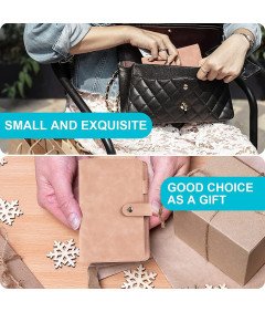 Segregator Budżetowy A6 Binder Pierścieniowy ze Skóry PU 12 Stron Różowy