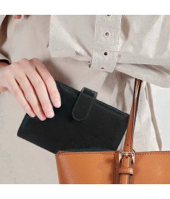 Segregator Budżetowy A6 Binder Pierścieniowy ze Skóry PU Czarny 12 Stron