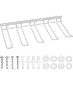 Uchwyt Ścienny na Narzędzia Wiertarkę 4 Wieszaki Organizer do Garażu Biały