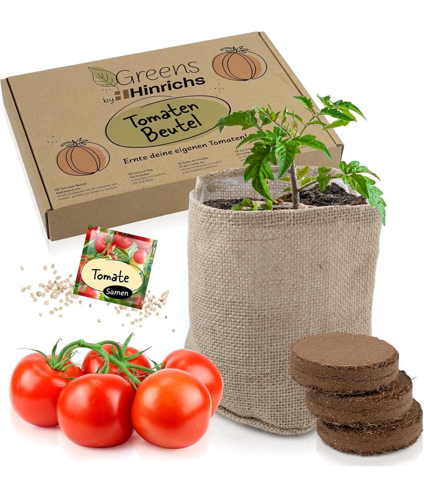 Zestaw do Uprawy Warzyw z Nasionami Pomidorów Ziemią i Jutowym Workiem