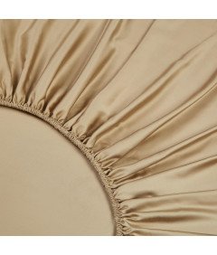 Prześcieradło z Gumką 140x200x30 cm Gładkie Oddychające Eleganckie Brązowe