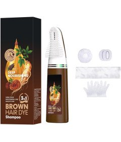 Szampon Farbujący Brązowy Długotrwały Kolor Szczotka z Aplikatorem 200 ml