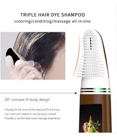 Szampon Farbujący Brązowy Długotrwały Kolor Szczotka z Aplikatorem 200 ml