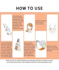 Szampon Farbujący Brązowy Długotrwały Kolor Szczotka z Aplikatorem 200 ml