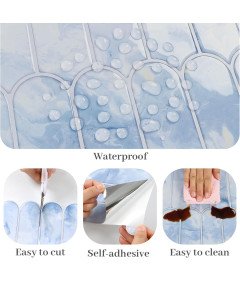 Samoprzylepne Panele Ścienne 20 Sztuk 30,5 x 30,5 cm 1,86 m² Niebieskie