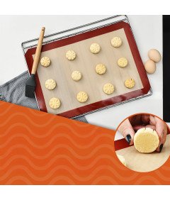 Zestaw 3 Maty Silikonowe do Pieczenia bez BPA 2x 29,5x42 cm i 1x 29x21 cm