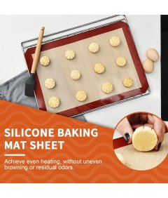 Silikonowe Maty do Pieczenia 2 Sztuki 29,5x42 cm Nieprzywierające Bez BPA