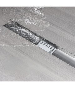 Odpływ Liniowy Prysznicowy Bąbelkowy Stal Nierdzewna z Syfonem 120x11 cm