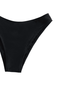 Damski Strój Kąpielowy Bikini Push Up Wiązany Trójkąt Czarny M