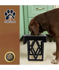 Zestaw 2 Podwyższane Miski dla Psa Regulowana Wysokość 20–30cm Ergonomiczne