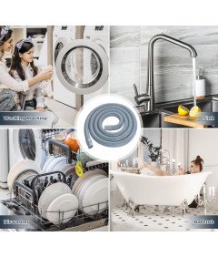 Uniwersalny Wąż Odpływowy 2,5 m Zestaw Przedłużający do Pralki i Zmywarki