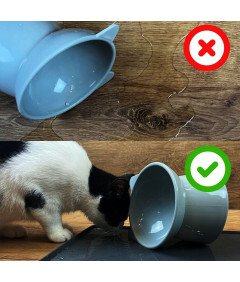 Silikonowa Mata dla Psa Kota 30x48 cm Wodoodporna Antypoślizgowa Czarna