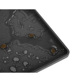 Silikonowa Mata dla Psa Kota 30x48 cm Wodoodporna Antypoślizgowa Czarna