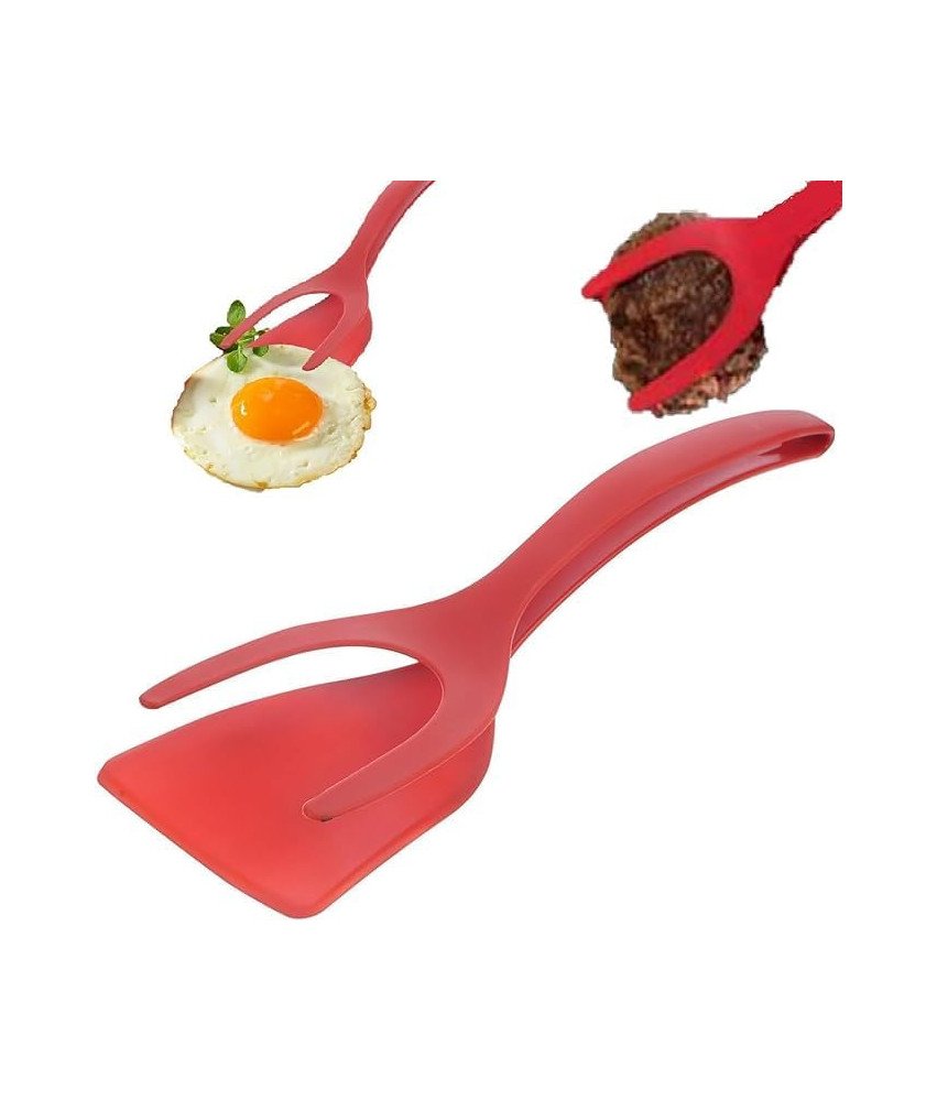 Łopatka I Szczypce 2w1 Silikonowe Odporne Na Ciepło Do Jajek Naleśników