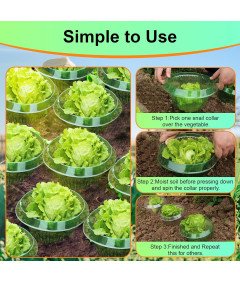 Obręcze Kołnierze Przeciw Ślimakom 24 Sztuki Ø 24 cm Ochrona Uprawa Roślin