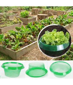 Obręcze Kołnierze Przeciw Ślimakom 6 Sztuk Ø 24cm do Ochrony Roślin Zielone