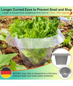 Zestaw 6 Kołnierzy 6 Siatek Ochronnych na Rośliny Przeciw Ślimakom i Owadom