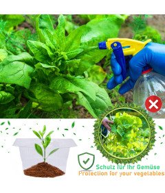 Zestaw 25 Kołnierzy 25 Siatek do Ochrony Roślin Przeciw Ślimakom i Owadom