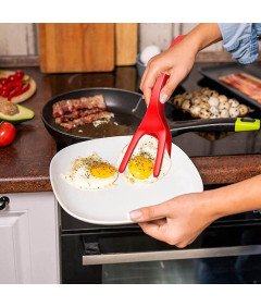 Łopatka I Szczypce 2w1 Silikonowe Odporne Na Ciepło Do Jajek Naleśników