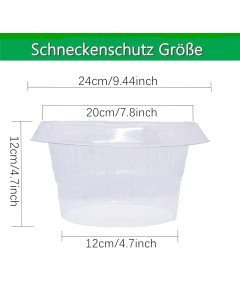 Osłony Przeciw Ślimakom 15 Sztuk Ochrona do Warzyw i Kwiatów 24x12 cm