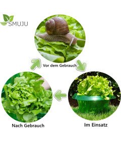 Zestaw 20 Kołnierzy 20 Siatek do Ochrony Roślin Przeciw Ślimakom i Owadom