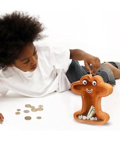 Lakpopya Denarnica v obliki črke I Lesena 20,5 x 4 x 23 cm