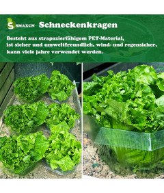 Kołnierze Przeciw Ślimakom 10 Sztuk Ø 24 cm Plastikowe Pierścienie Ochronne