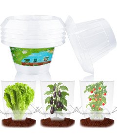 Zestaw 20 Kołnierzy 20 Siatek do Ochrony Roślin Przeciw Ślimakom i Owadom