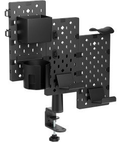 Biurkowa Tablica Perforowana na Akcesoria dla Graczy Obracana 360° Czarna