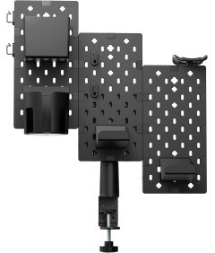 Biurkowa Tablica Perforowana na Akcesoria dla Graczy Obracana 360° Czarna