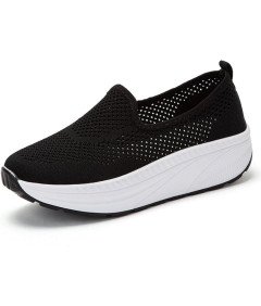 Hsyooes Buty Damskie Wsuwane Trekkingowe do Fitnessu Siłownia Czarne 40,5