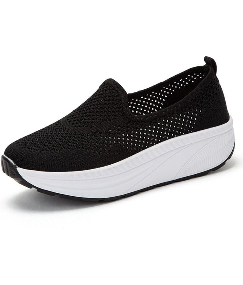 Hsyooes Buty Damskie Wsuwane Trekkingowe do Fitnessu Siłownia Czarne 40,5