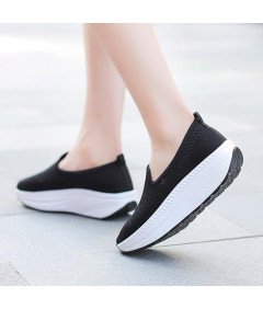 Hsyooes Buty Damskie Wsuwane Trekkingowe do Fitnessu Siłownia Czarne 41