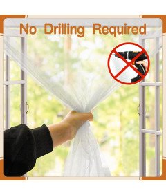 Moskitiera na Okno Samoprzylepna 130x150 cm 3szt. Siatka Ochronna Biała