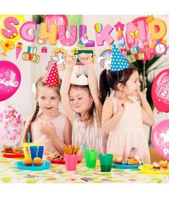 Zestaw Dekoracji z Balonami na Rozpoczęcie Roku Szkolnego dla Dziewczynek