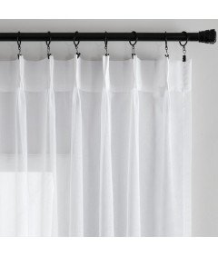 MIULEE Zasłony Półprzezroczyste Woalowe Haczyki Białe 132 x 260 cm 2 szt