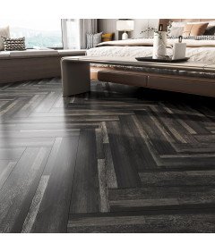 Czarne Samoprzylepne Płytki Winylowe 90x15 cm Wodoodporne 35 Sztuk 4,72 m²