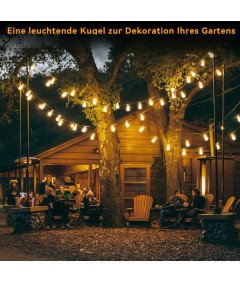 Solarny Łańcuch Świetlny LED z 30 Diodami LED 9 m z Pilotem USB Wodoodporny