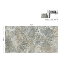 Samoprzylepne Płytki Winylowe 30x60cm Wodoodporne PCV 15 Sztuk Szary Marmur